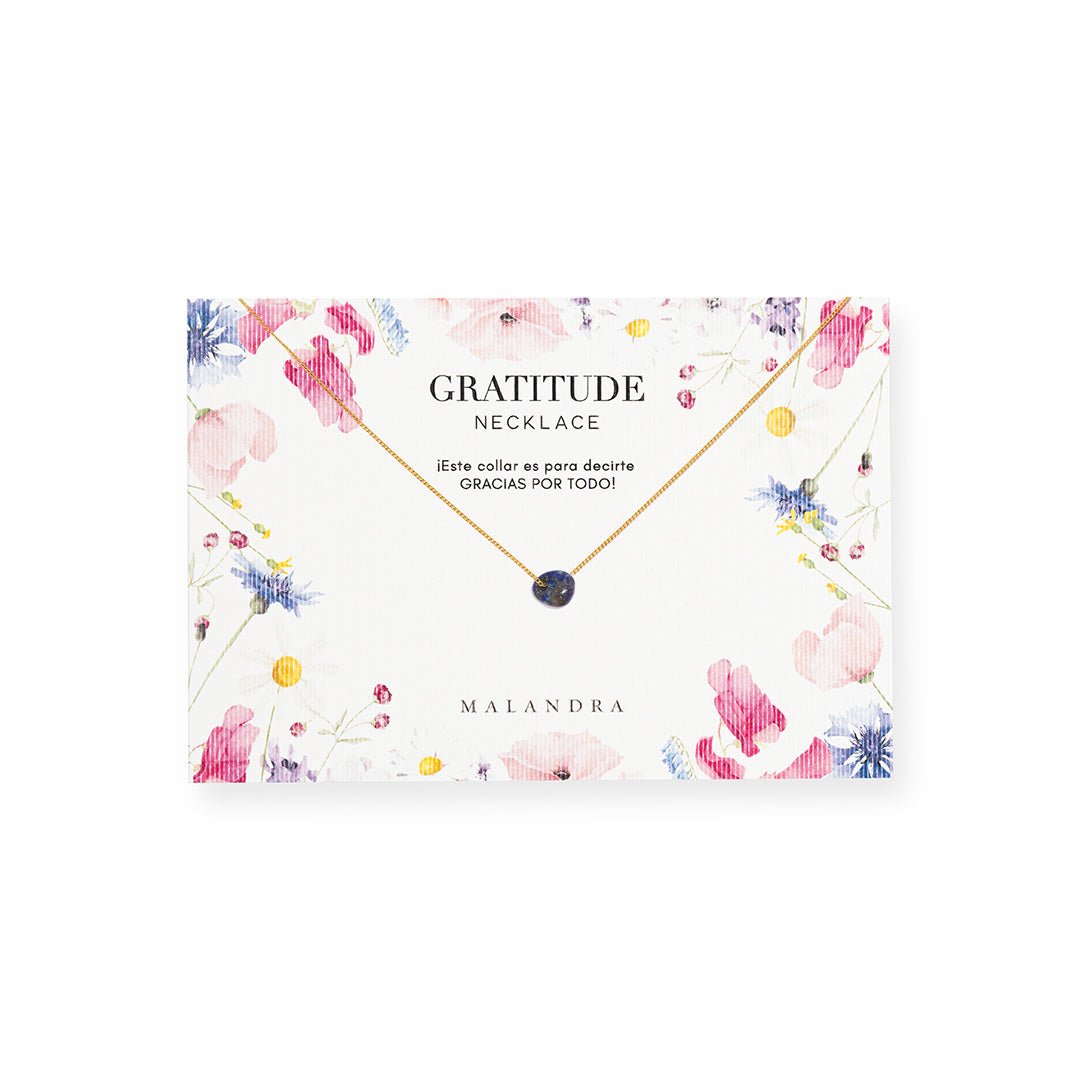 LAPISLAZULI GRATITUDE NECKLACE - COLLARES - Malandra Jewelry - TC1640