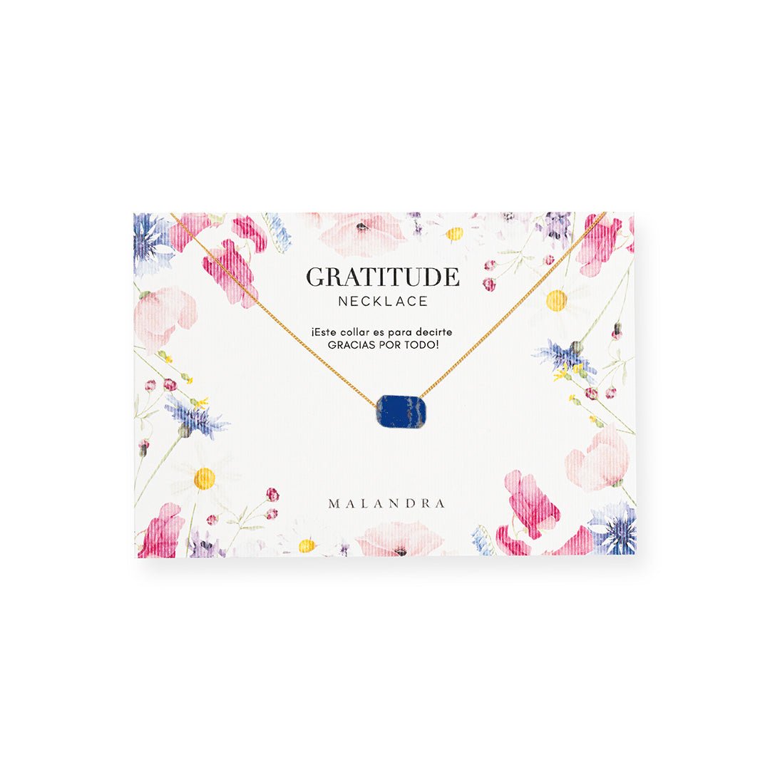 LAPISLAZULI GRATITUDE NECKLACE - COLLARES - Malandra Jewelry - TC2198