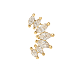 Laurel Crown Gold Piercing - ARETES - Malandra Jewelry - ZTA46-EGD2433