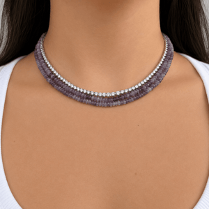 LAVENDER JASPER TERRA NECKLACE - COLLARES - Malandra Jewelry - TC2518