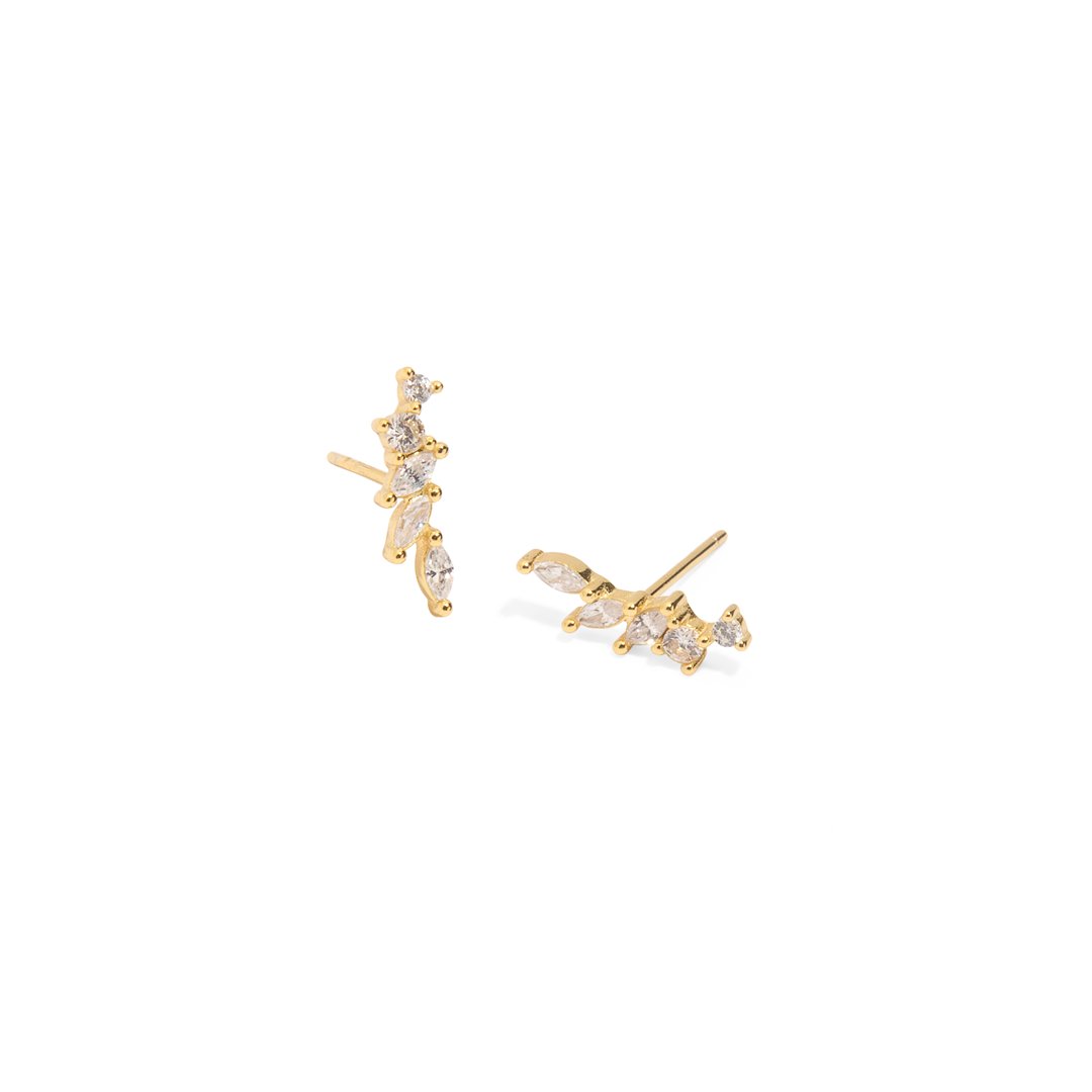 LEAFY SPARK SERENA EARRINGS - ARETES - Malandra Jewelry - ERA90 - 60242801020C - 2