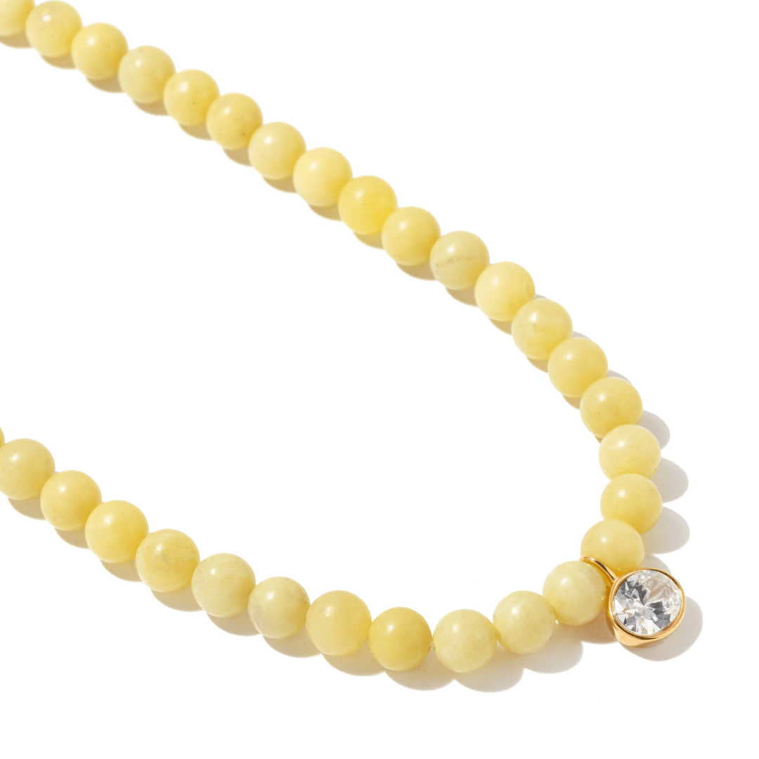LEMON AGATE GAIA NECKLACE - COLLARES - Malandra Jewelry - TC2482