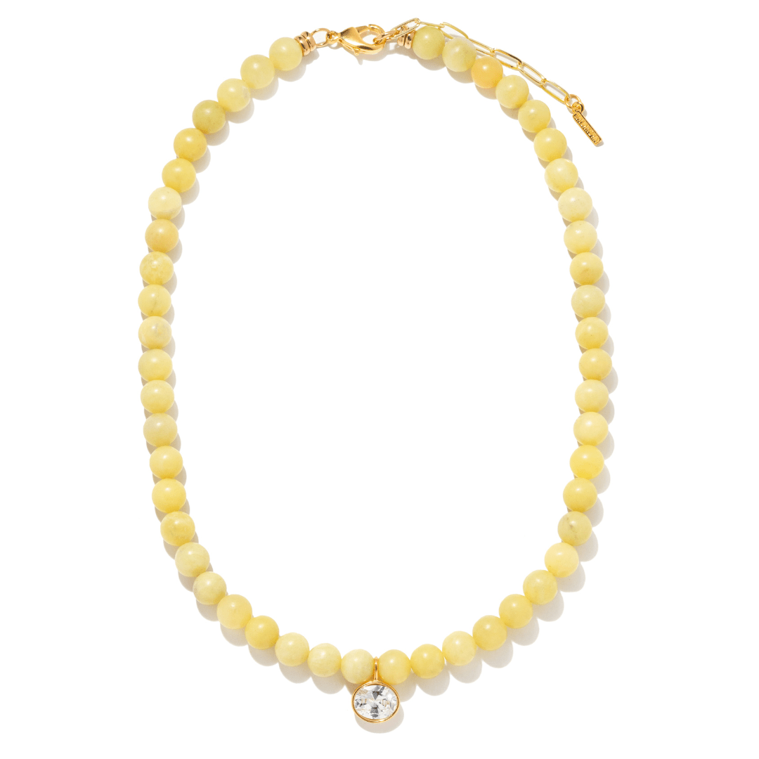 LEMON AGATE GAIA NECKLACE - COLLARES - Malandra Jewelry - TC2482
