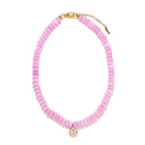 LILAC AGATE GAIA NECKLACE - COLLARES - Malandra Jewelry - TC2481