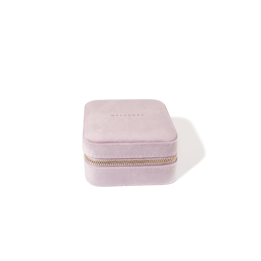 LILAC VELVET JEWELRY CASE - JOYERO - Malandra Jewelry - JO37