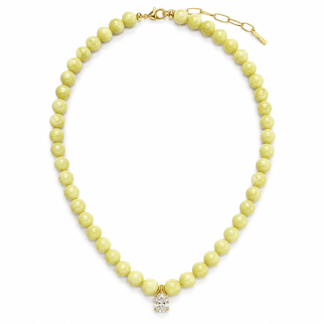 LIMESTONE AVENTURINE GAIA NECKLACE - COLLARES - Malandra Jewelry - TC2536
