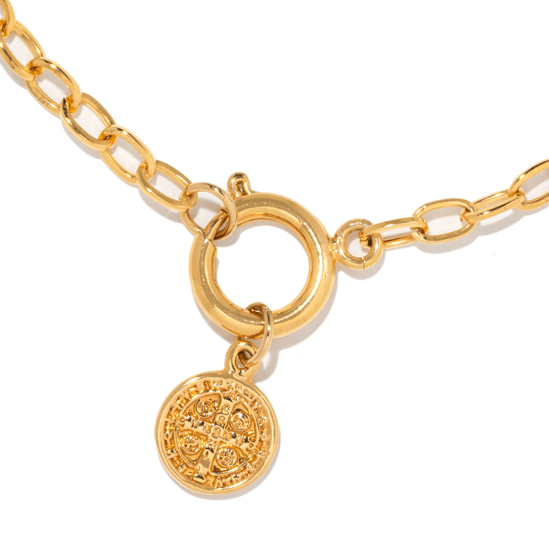 LINK SAINT BENEDICT NECKLACE - COLLARES - Malandra Jewelry - TC2477