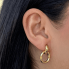 LINKED ORBIT EARRINGS - ARETES - Malandra Jewelry - VCA262-4036