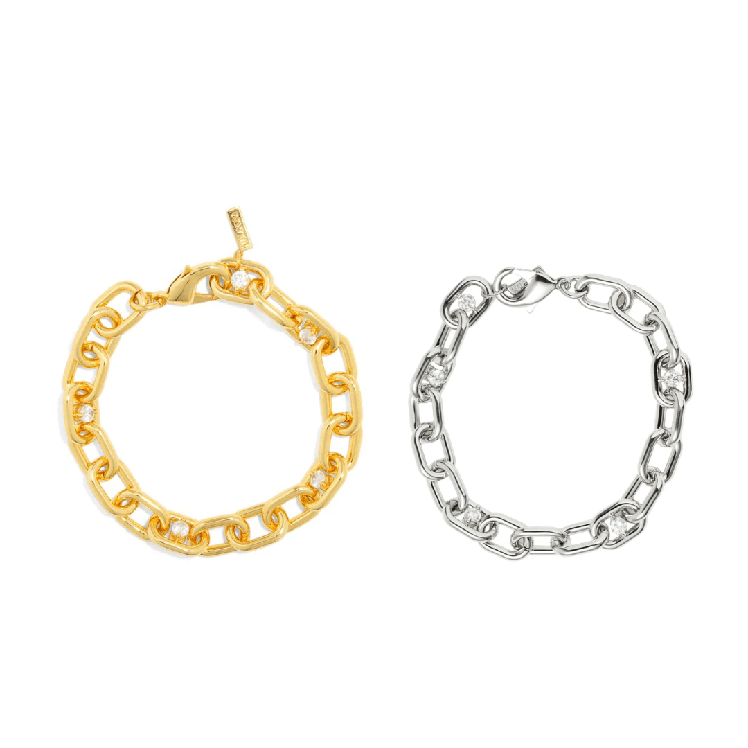 LINKS SPARK SILVER & GOLD GIFT SET - SETS DE REGALO - Malandra Jewelry - SET149 ICP440.P/ICP440