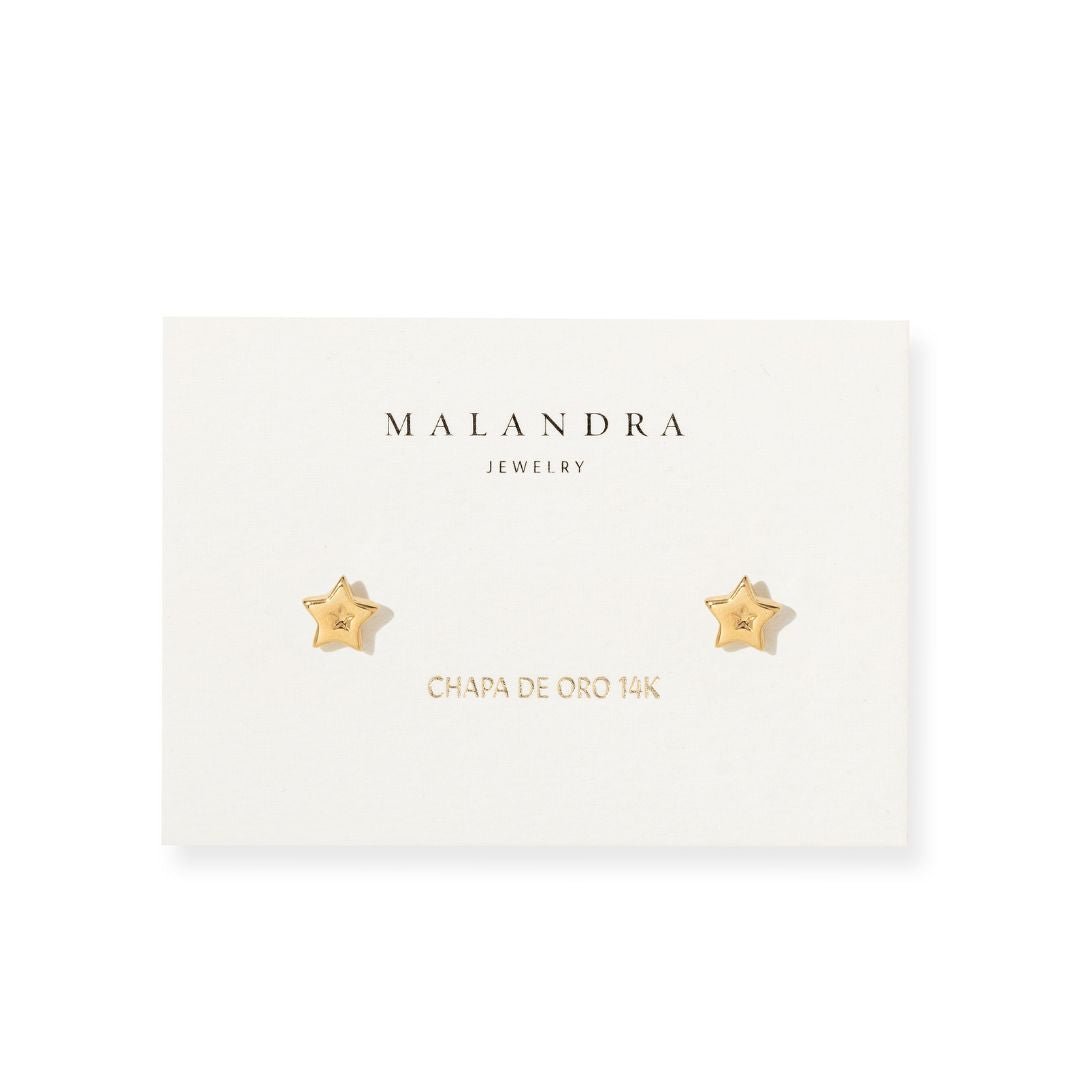 LITTLE STAR STUDS - ARETES - Malandra Jewelry - VCA272-4039