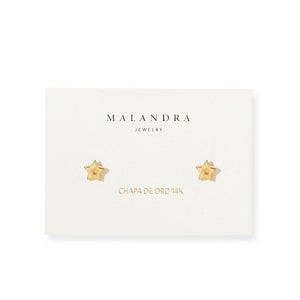 LITTLE STAR STUDS - ARETES - Malandra Jewelry - VCA272-4039