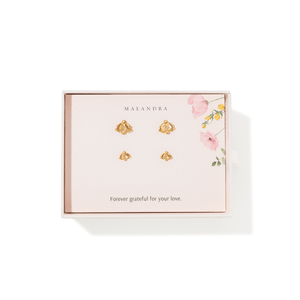 LOVE MOM ORCHID GIFT SET - SETS DE REGALO - Malandra Jewelry - SET213-EYHA184/EYHA185