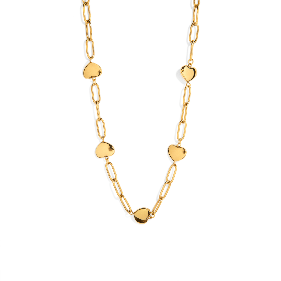 LOVELY GOLD CHAIN NECKLACE - COLLARES - Malandra Jewelry - EUWC208 - JDNW2408021