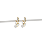 LOVELY HEART HOOPS - ARETES - Malandra Jewelry - ZWA75 - QX03509