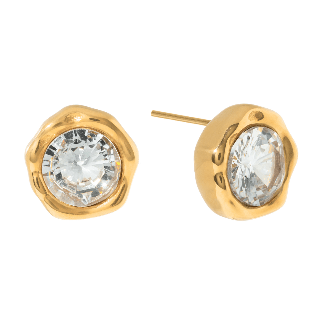LUCENT BEZEL STUDS - ARETES - Malandra Jewelry - EUWA498-JDE0104014