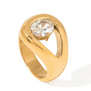 LUCENT GOLD HALO RING - ANILLOS - Malandra Jewelry - EUWR554-JDR0101321