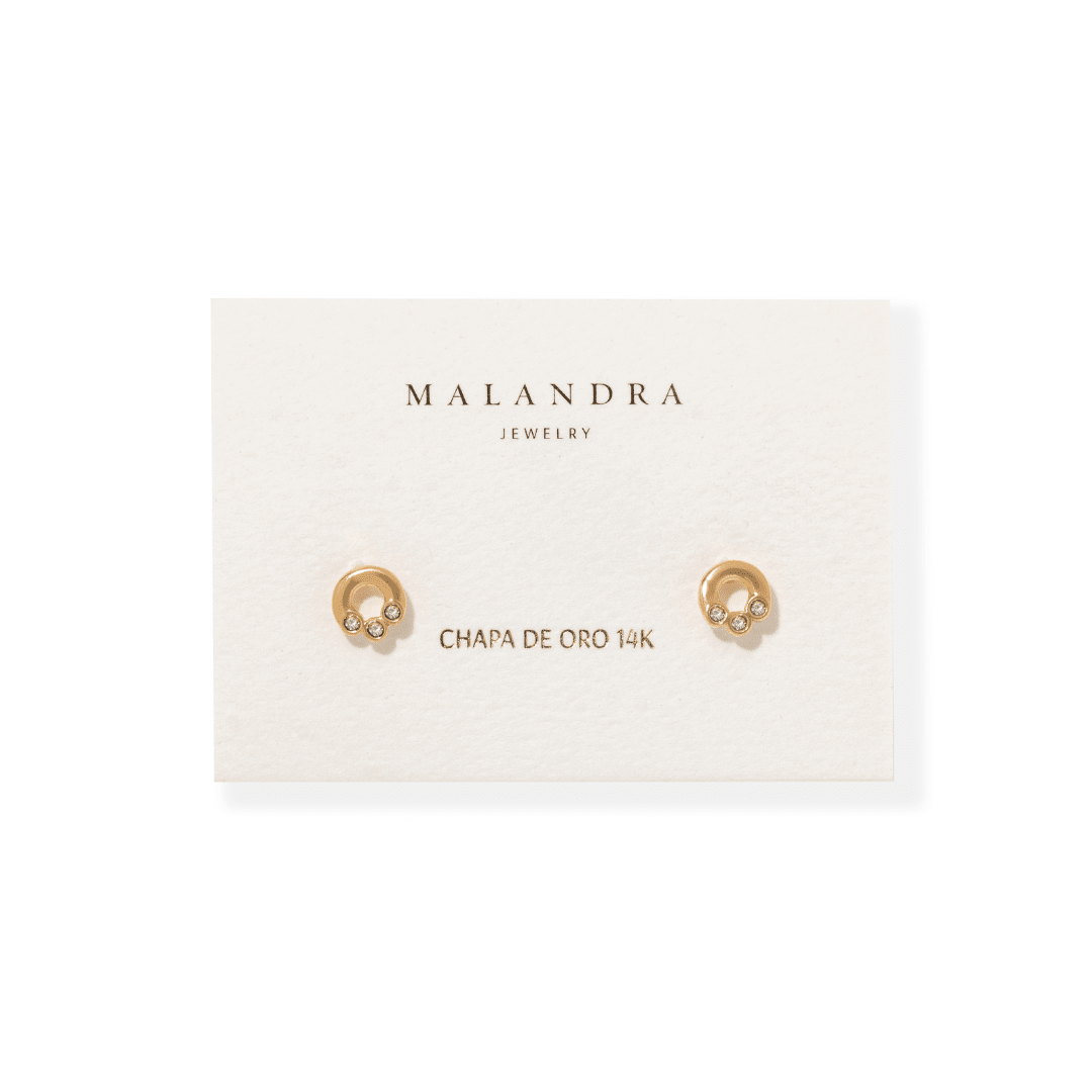 LUCENT ORBIT STUDS - ARETES - Malandra Jewelry - VCA295-4047