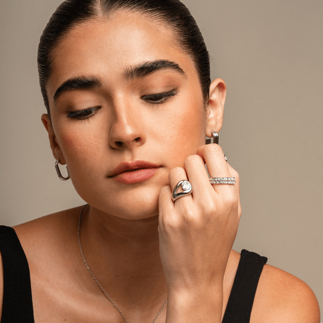 LUCENT SILVER HALO RING - ANILLOS - Malandra Jewelry - EUWR554.P-JDR0101321-S