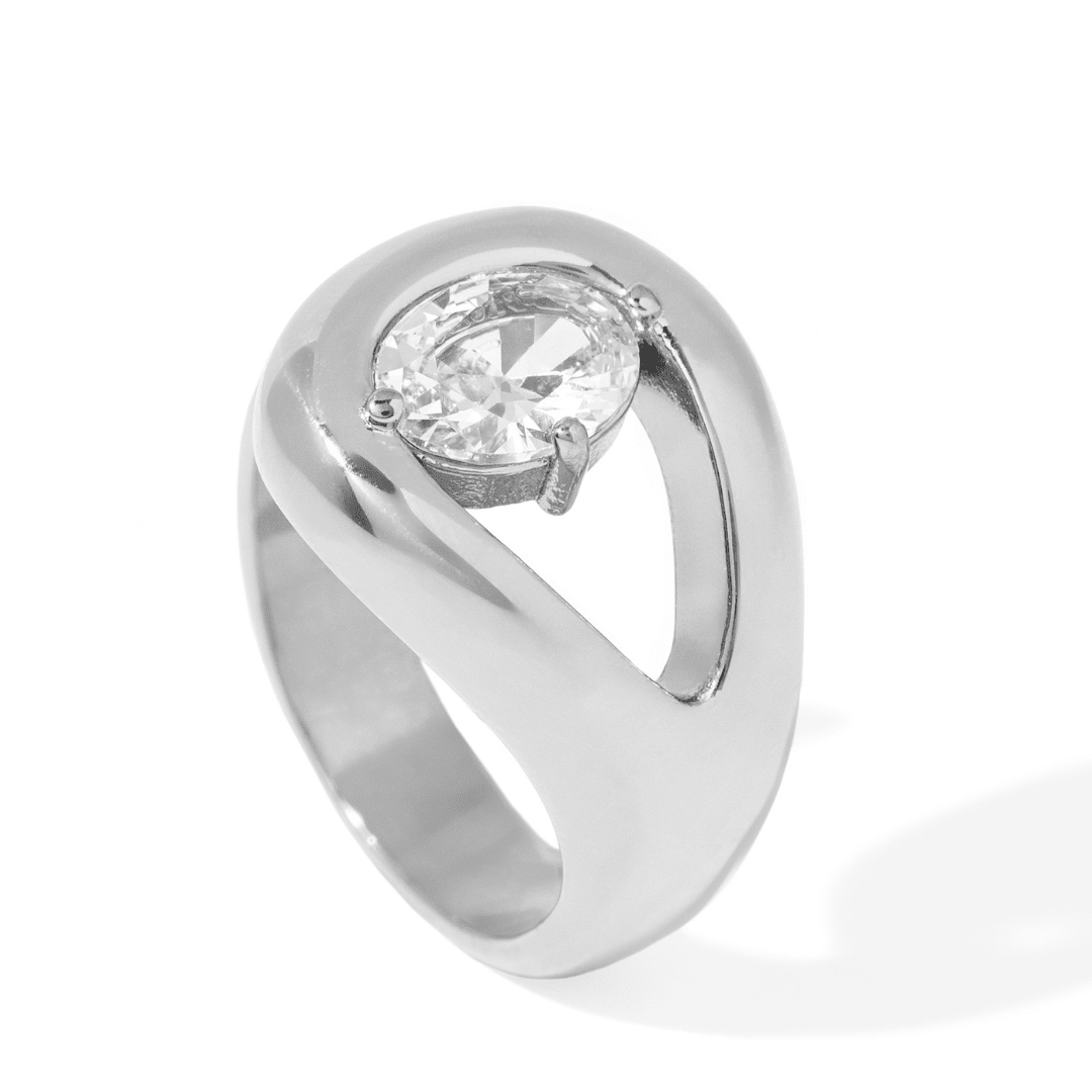 LUCENT SILVER HALO RING - ANILLOS - Malandra Jewelry - EUWR554.P-JDR0101321-S