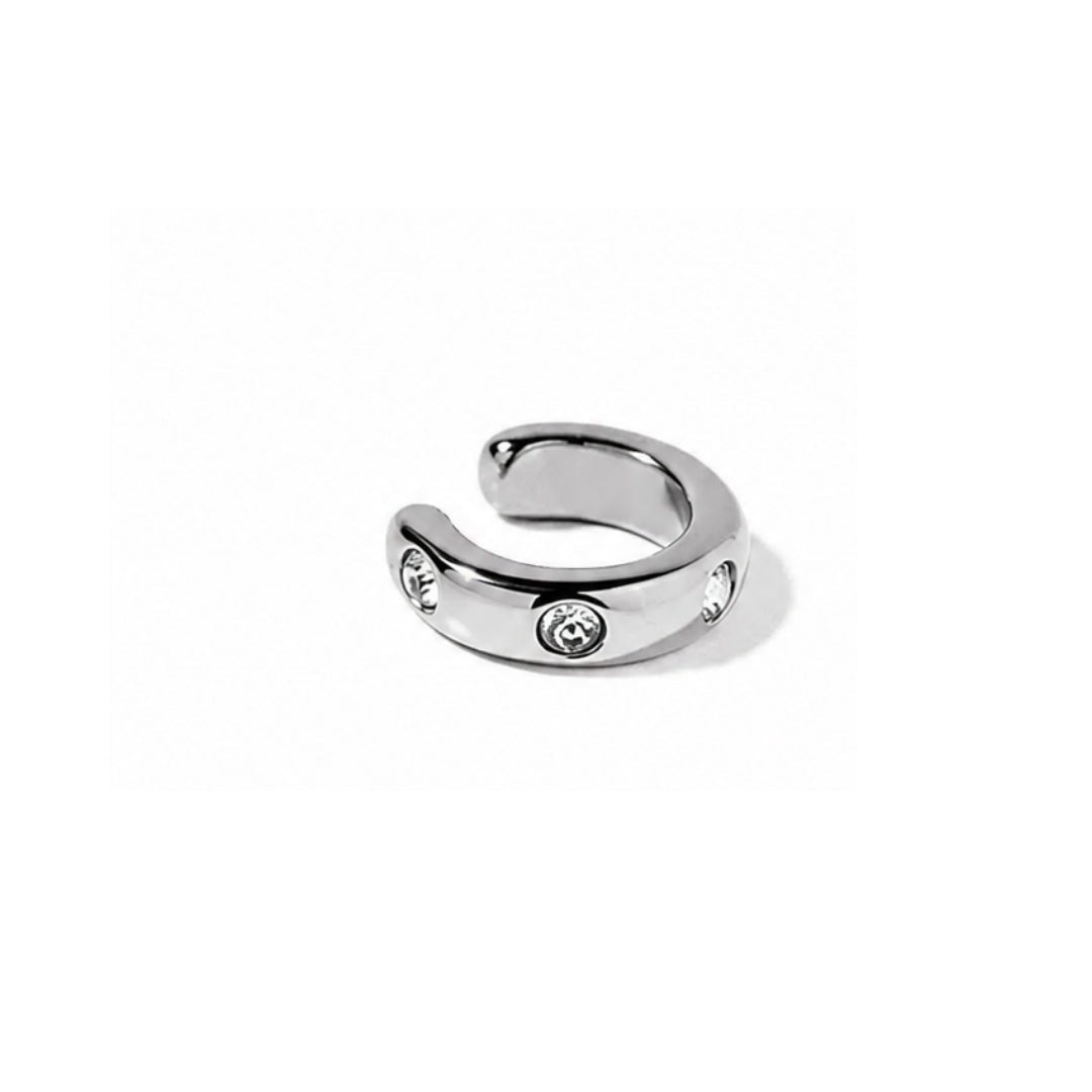 LUMI ICON SILVER EAR CUFF - ARETES - Malandra Jewelry - EUWA245.P-DZJDE202506234NINA-S