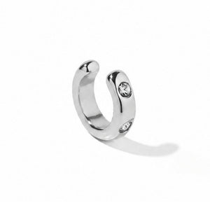 LUMI ICON SILVER EAR CUFF - ARETES - Malandra Jewelry - EUWA245.P-DZJDE202506234NINA-S