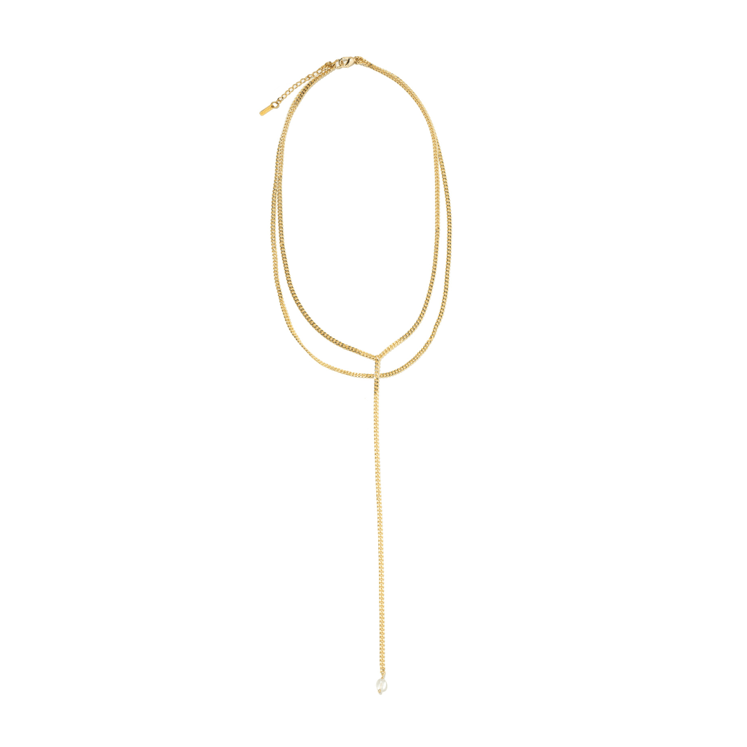 LUMIÈRE GOLD LARIAT NECKLACE - COLLARES - Malandra Jewelry - TC2020
