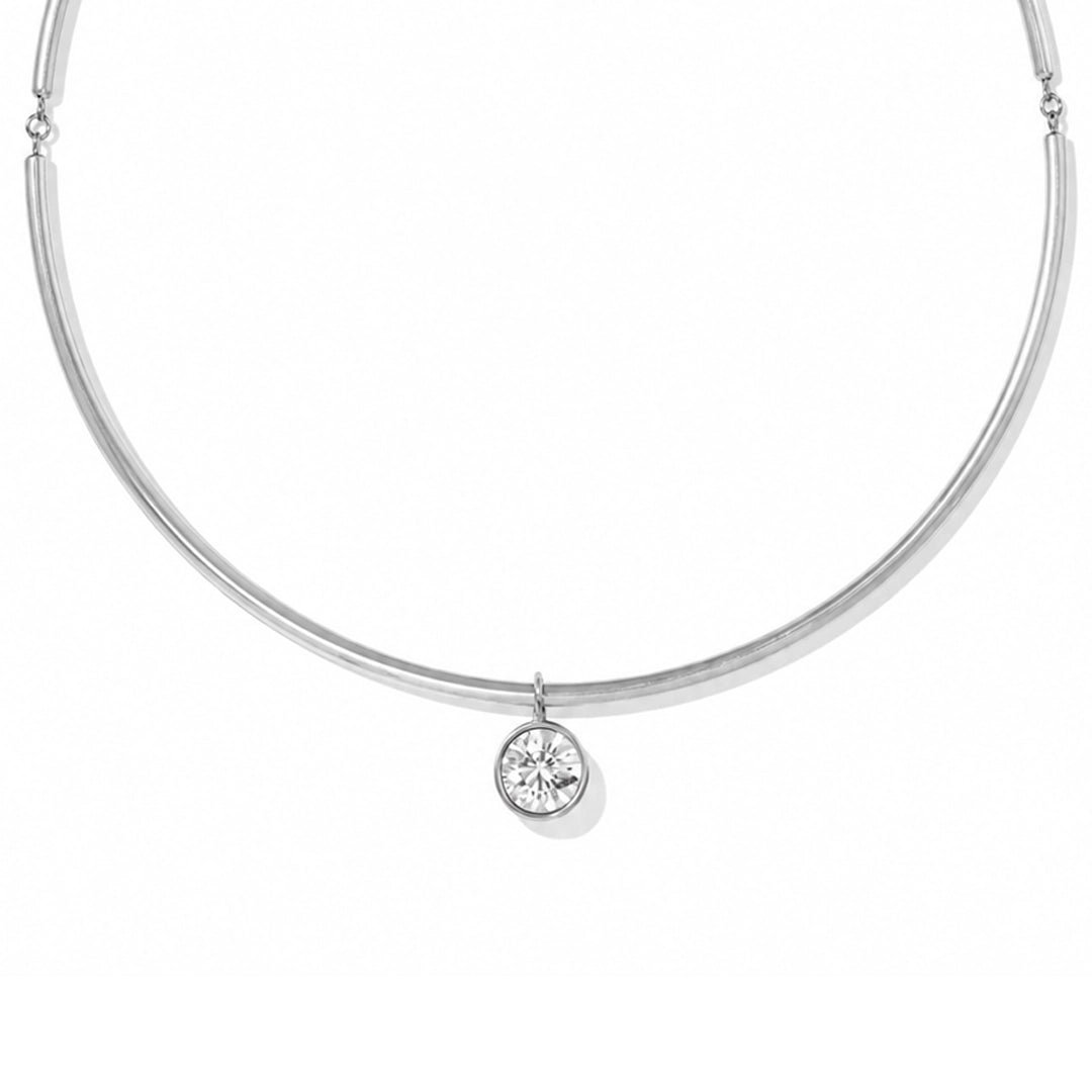 LUMINA CIRCLE SILVER CHOKER - COLLARES - Malandra Jewelry - EUWC456.P-JDN0112242-2