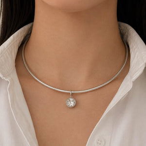 LUMINA CIRCLE SILVER CHOKER - COLLARES - Malandra Jewelry - EUWC456.P-JDN0112242-2
