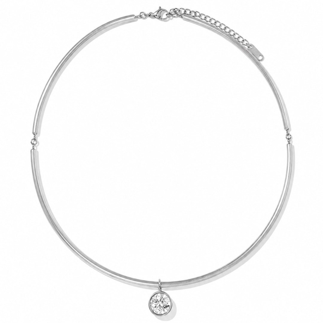 LUMINA CIRCLE SILVER CHOKER - COLLARES - Malandra Jewelry - EUWC456.P-JDN0112242-2