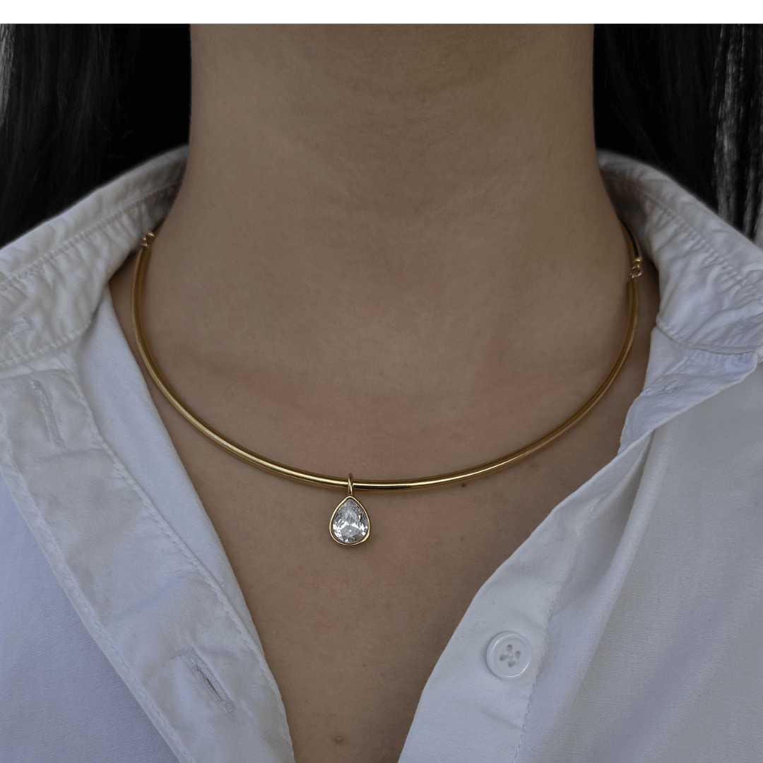 LUMINA DROP CHOKER - COLLARES - Malandra Jewelry - EUWC391-JDN0112242-4