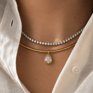 LUMINA DROP CHOKER l - COLLARES - Malandra Jewelry - EUWC391-JDN0112242-4