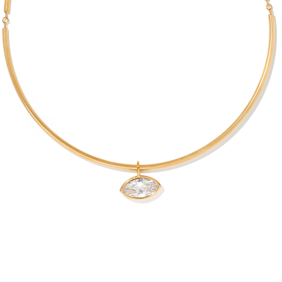 LUMINA MARQUISE CHOKER - COLLARES - Malandra Jewelry - EUWC390-JDN0112242-3