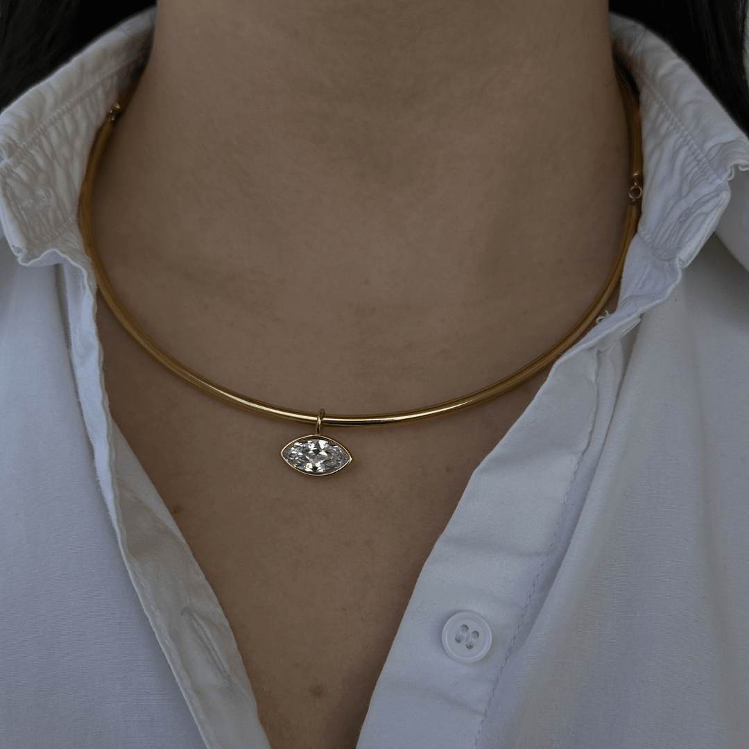 LUMINA MARQUISE CHOKER - COLLARES - Malandra Jewelry - EUWC390-JDN0112242-3