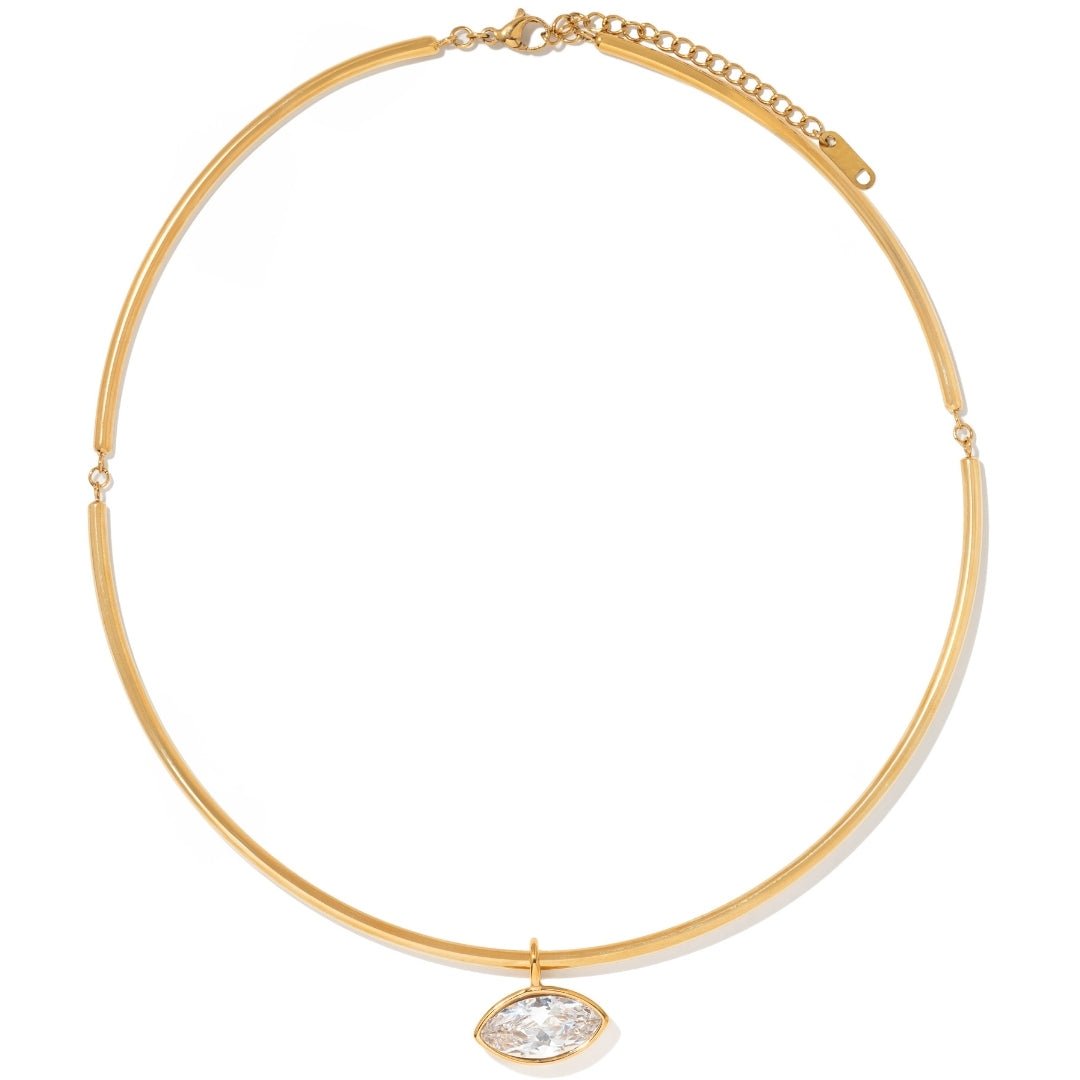 LUMINA MARQUISE CHOKER l - COLLARES - Malandra Jewelry - EUWC390-JDN0112242-3