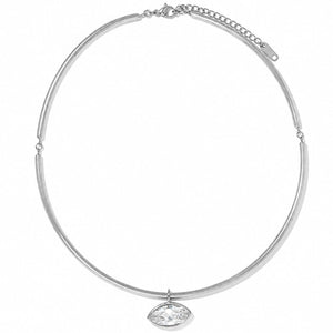 LUMINA MARQUISE SILVER CHOKER - COLLARES - Malandra Jewelry - EUWC390.P-JDN0112242-3
