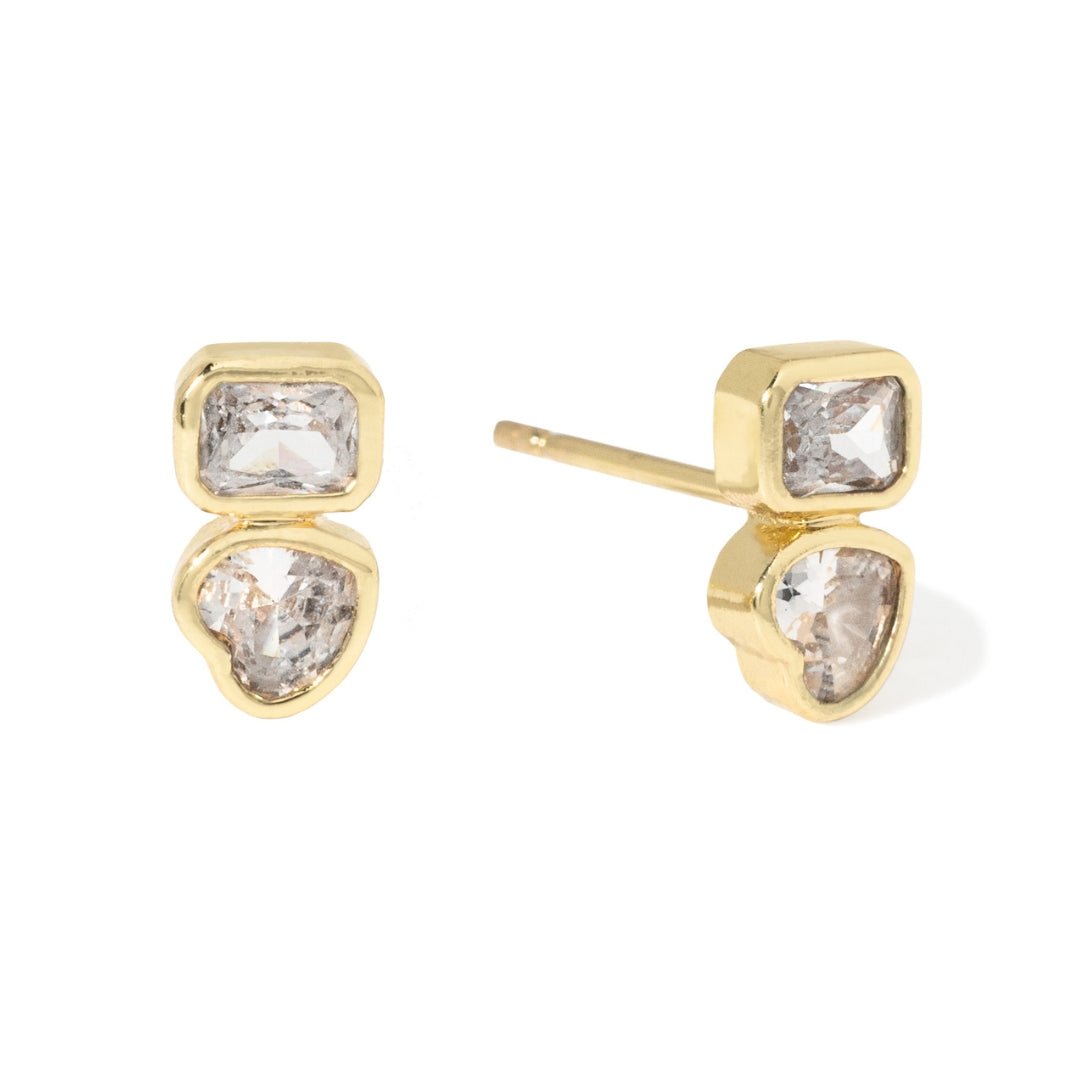 LUMINA MOSAIC STUDS - ARETES - Malandra Jewelry - EZAA77-EP5916
