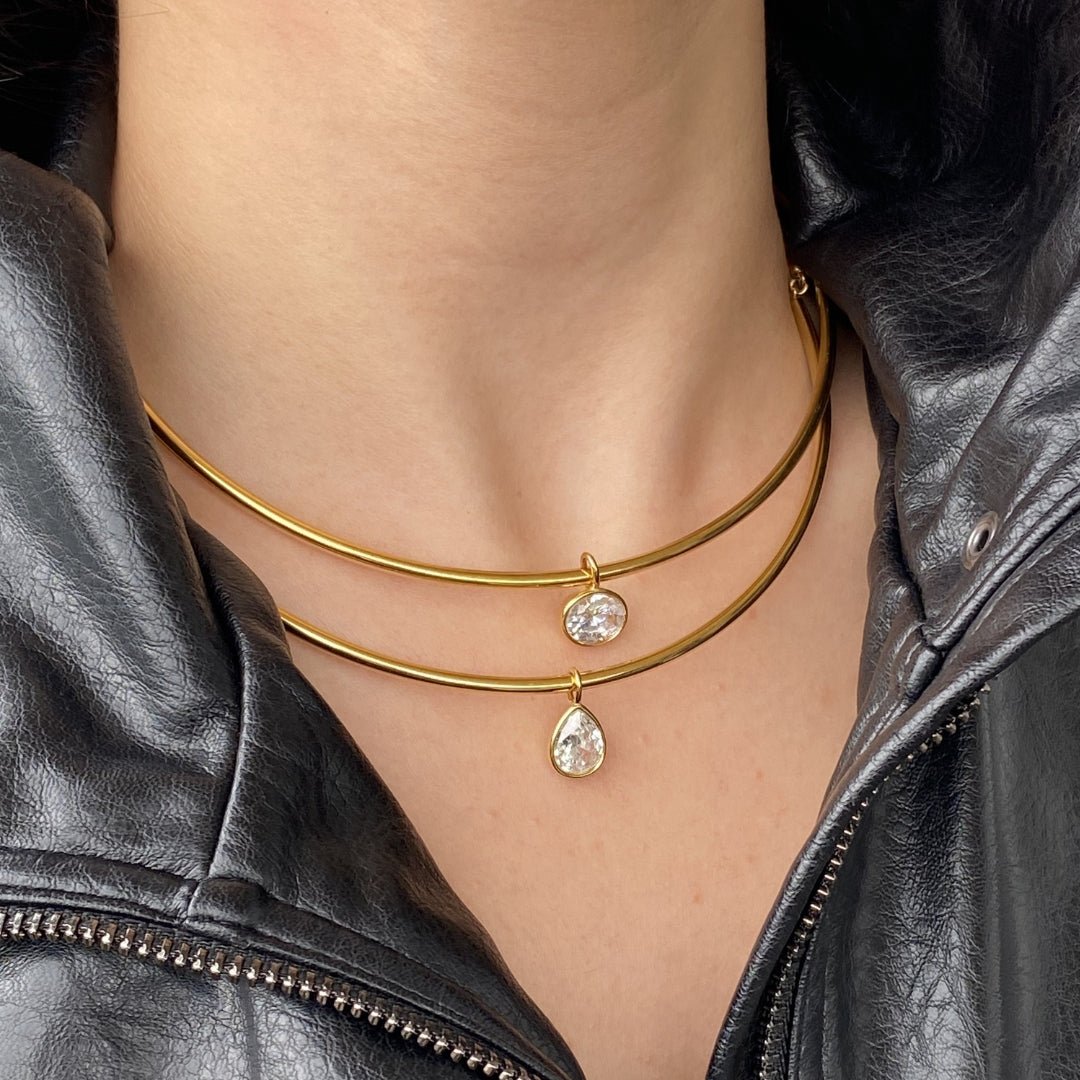 LUMINA OVAL CHOKER - COLLARES - Malandra Jewelry - EUWC392-JDN0112242-1