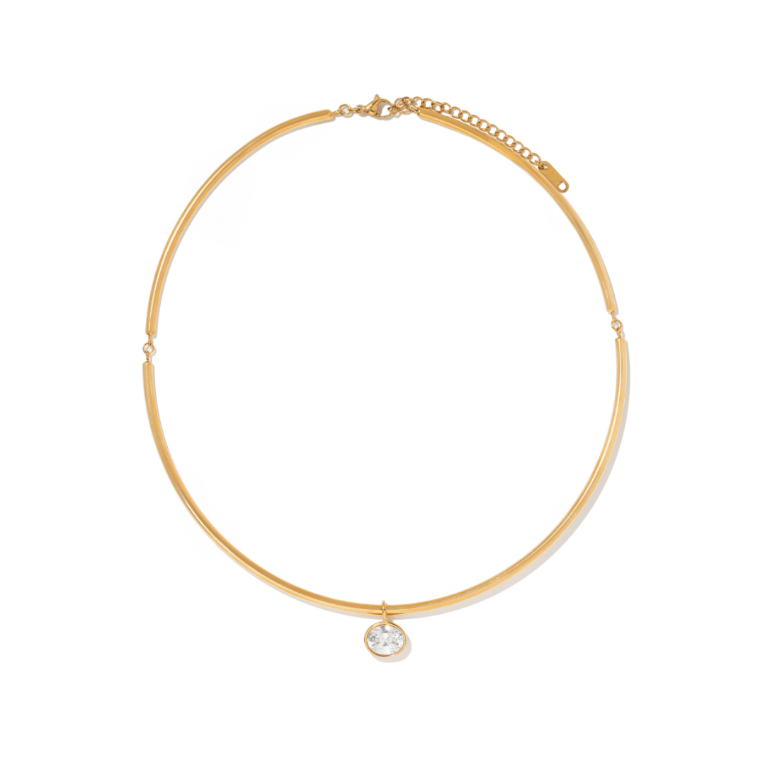 LUMINA OVAL CHOKER - COLLARES - Malandra Jewelry - EUWC392-JDN0112242-1