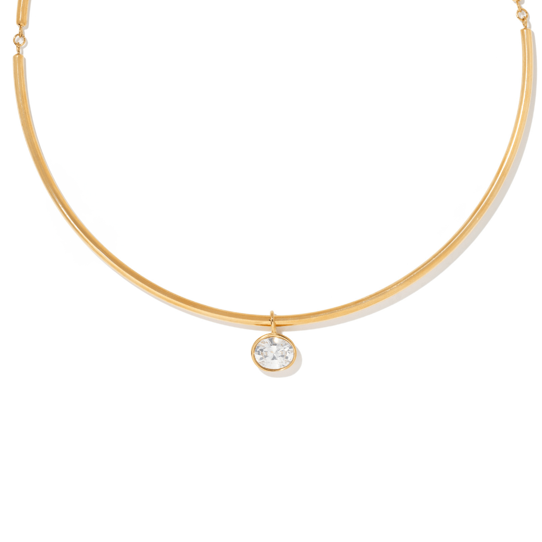 LUMINA OVAL CHOKER - COLLARES - Malandra Jewelry - EUWC392-JDN0112242-1