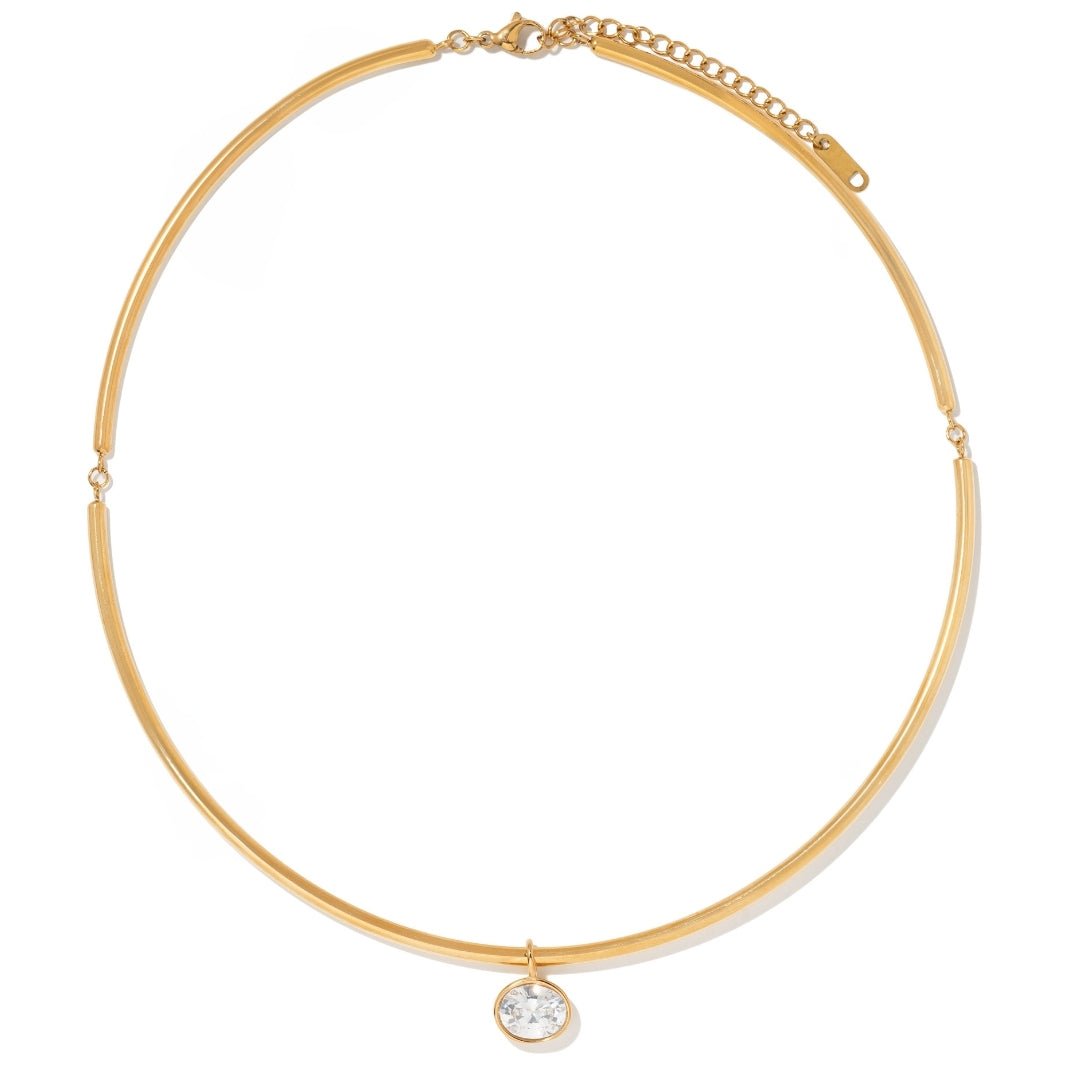 LUMINA OVAL CHOKER l - COLLARES - Malandra Jewelry - EUWC392-JDN0112242-1