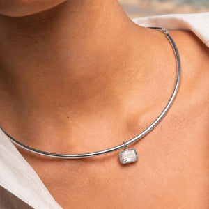 LUMINA RECTANGLE SILVER CHOKER - COLLARES - Malandra Jewelry - EUWC562.P JDN0112242-S-5