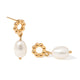 LUMINOUS PEARL DROP STUDS - ARETES - Malandra Jewelry - TA2399