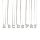 LUMINOUS SILVER LETTER NECKLACE - COLLARES - Malandra Jewelry - XIC18.A - MN3186 - AS
