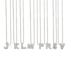 LUMINOUS SILVER LETTER NECKLACE - COLLARES - Malandra Jewelry - XIC18.A - MN3186 - AS