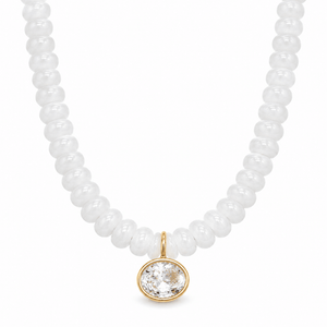LUNAR AGATE GAIA NECKLACE - COLLARES - Malandra Jewelry - TC2532