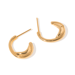 LUSTER GOLD HOOPS - ARETES - Malandra Jewelry - VCA297-3147