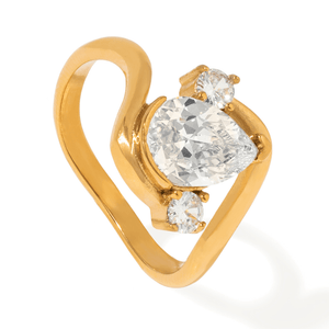 LUSTER GOLDEN DROP RING - ANILLOS - Malandra Jewelry - EUWR556.7-JDR0101325-7