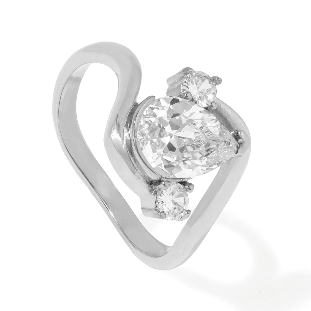 LUSTER SILVER DROP RING - ANILLOS - Malandra Jewelry - EUWR555.7-JDR0101325-S-7