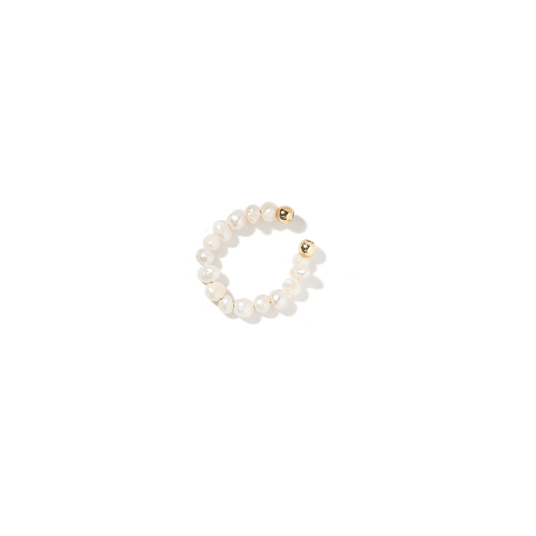 LUSTROUS PEARL EAR CUFF - ARETES - Malandra Jewelry - TA2117