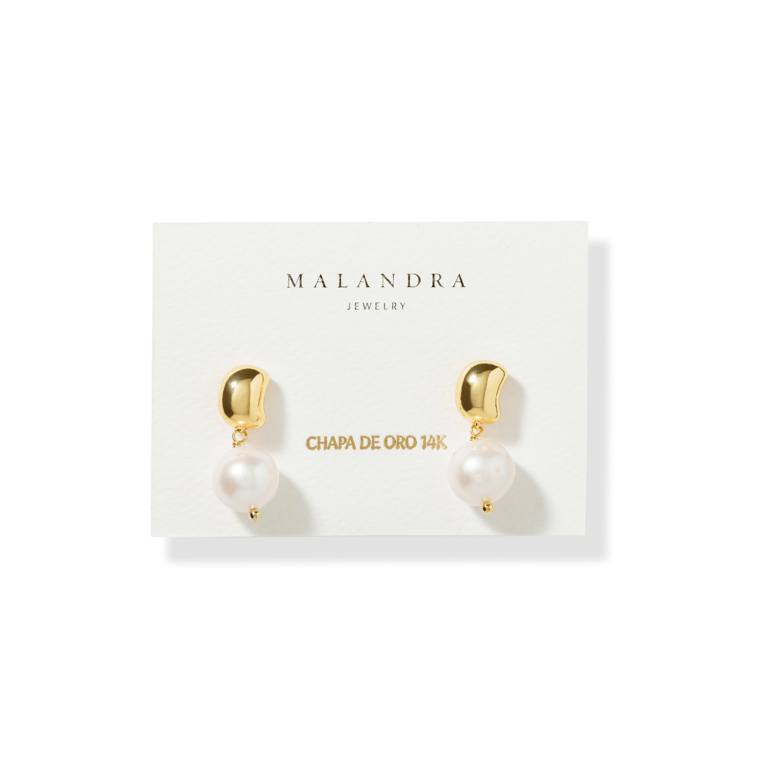 LUSTROUS PEARL EARRINGS - ARETES - Malandra Jewelry - TA2119